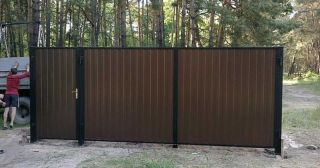Купить распашные ворота из профнастила Ярославль, цена от 2778 руб.